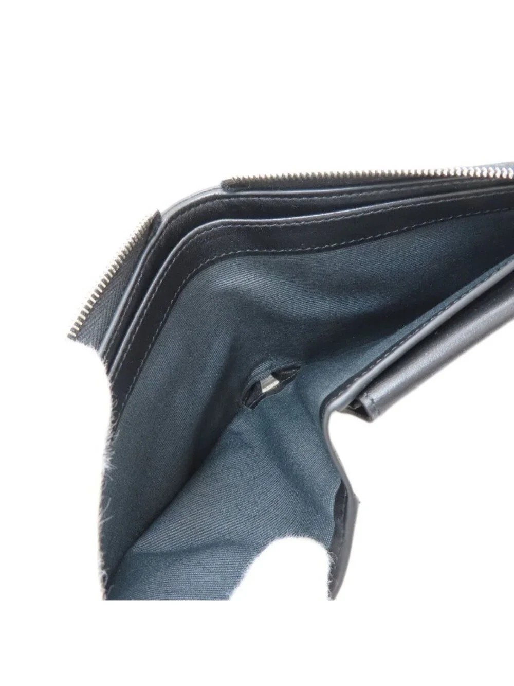 Celine Zip Bifold Wallet Grained Calfskin